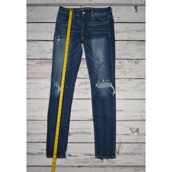 American Eagle Super Super Stretch Jegging Women's Juniors Size 4‎ Pre-Owned - Picture 3 of 16